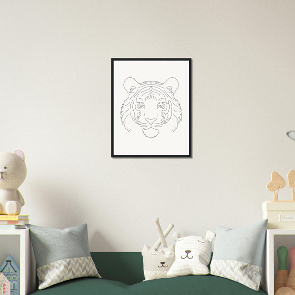 Majestic Lines - The Tiger's Gaze - - Wooden Framed Posters