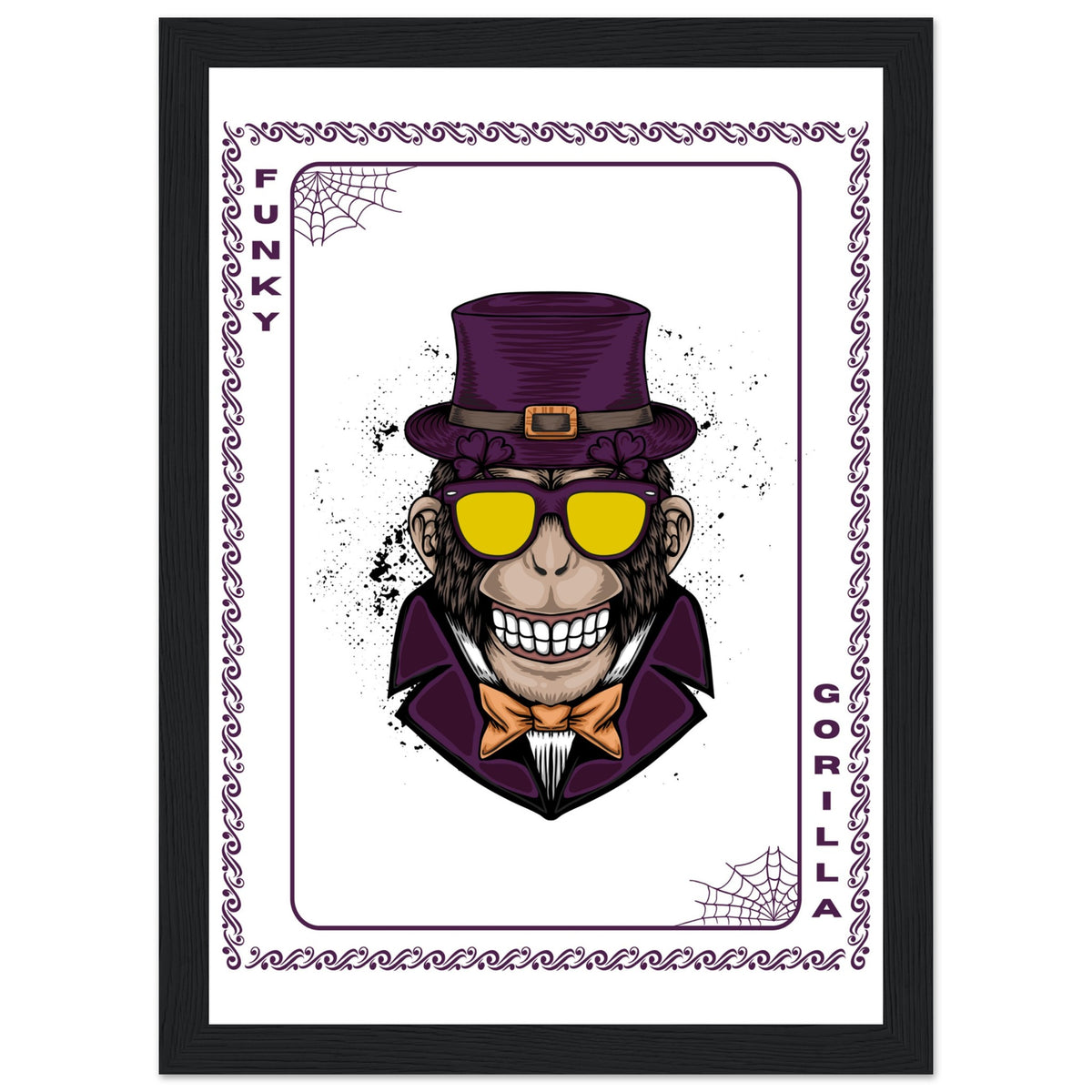 Elevate Your Decor - Steampunk, Funky, and Urban Gorilla Poster Set - - Wooden Framed Posters