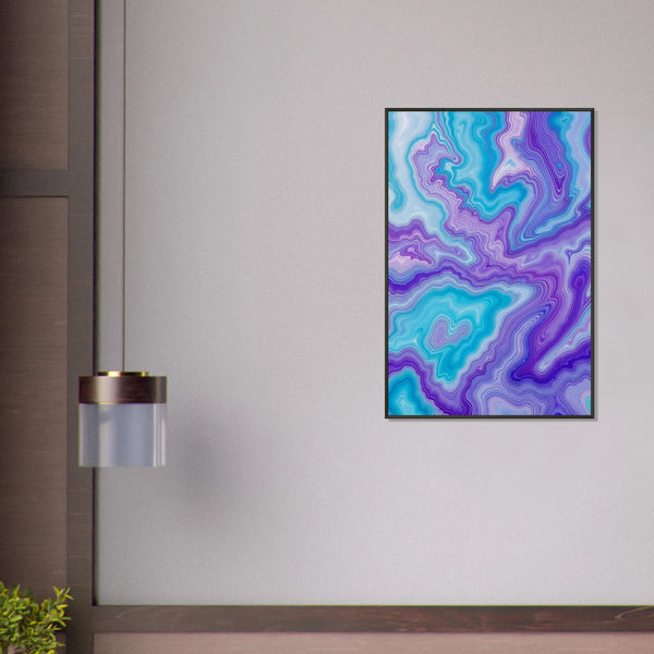 Agate Flow - Abstract Pattern Framed Poster - 60x90 cm 24x36″ - Metal Framed Posters