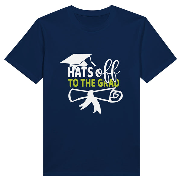 Hats Off to the Grad - Celebrate Success in Style! - Navy - T-shirts