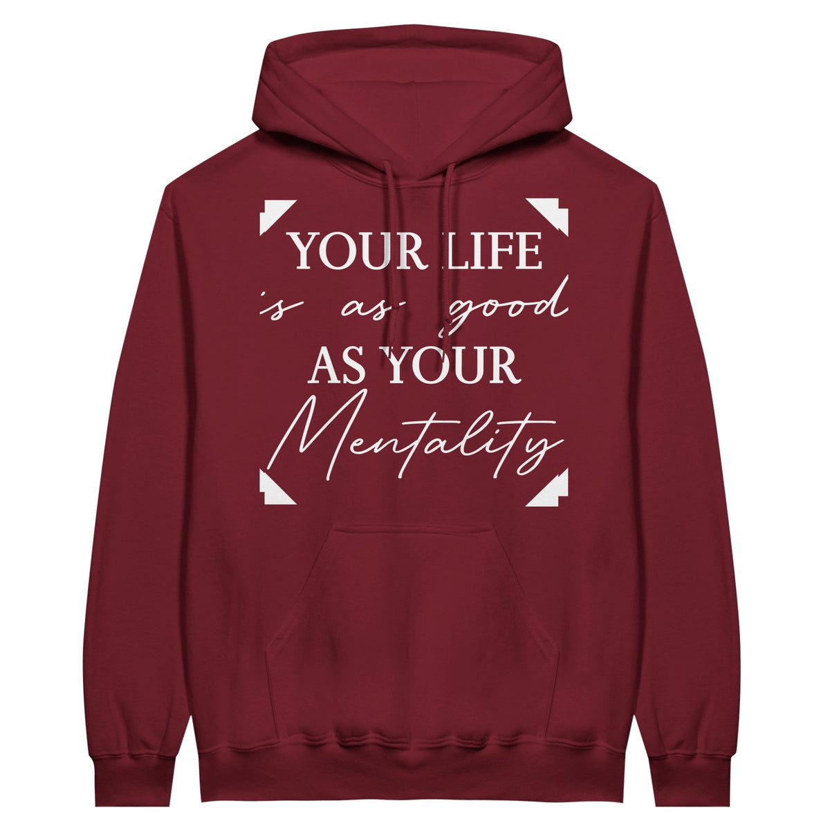 Mindset Matters - Classic Unisex Pullover Hoodie - Garnet - Hoodies