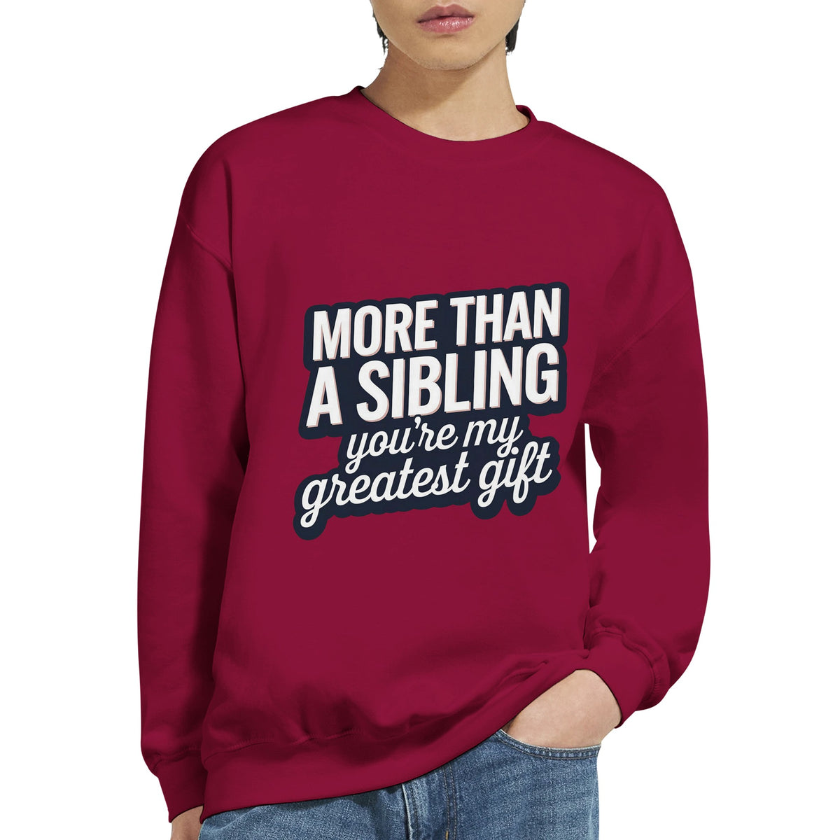 Greatest Gift of All - Brotherly Love Crewneck - Cardinal Red - Sweatshirts