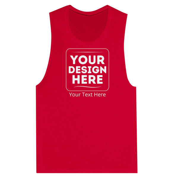 From Gym to Street - The Ultimate Customizable Muscle Tank Top - Red - Tank Tops