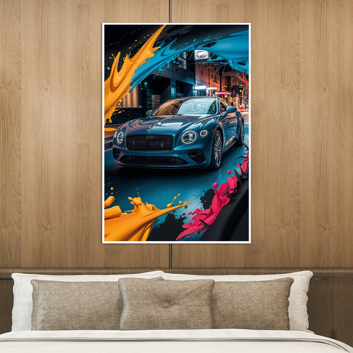 Luxury Meets Colorful Motion - 24x36 - Framed Posters