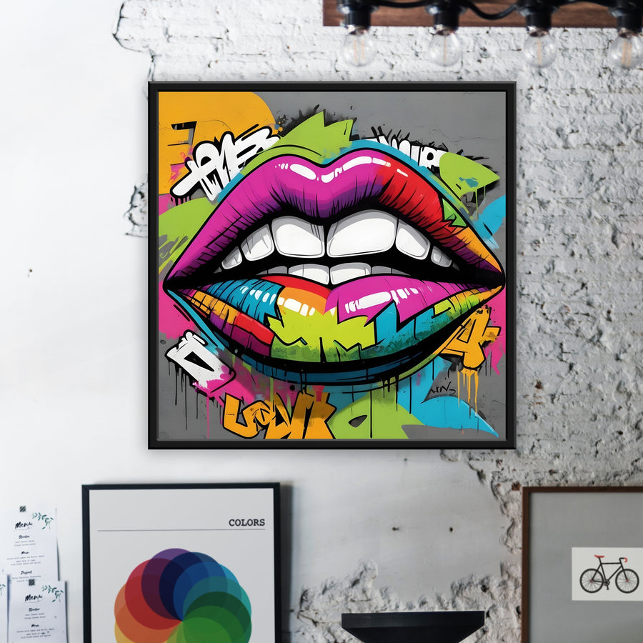 Pop Lips - Bold Expression - - Framed Posters