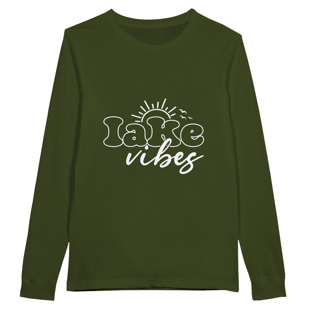 Tranquil Lake Essence - 'Lake vibes' Shirt - Olive - Sweatshirt