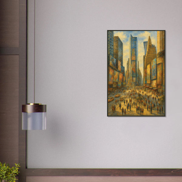 Gift City Lights – New York Skyline Metal Framed Poster - - Metal Framed Posters