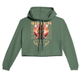 Forever Connected - You Carry My Heart Cropped Hoodie - Military Green - Hoodies