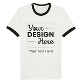 Elevate Your Style - Customizable Unisex Ringer T-Shirt - White and Black - T-shirts