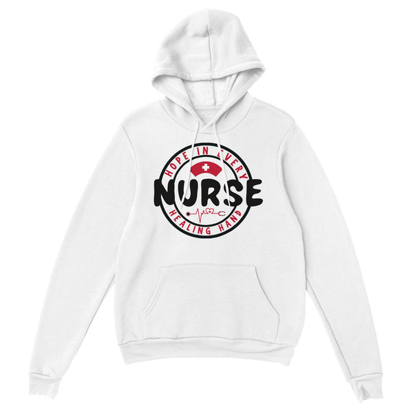 Heartfelt Healing - Nurse Appreciation Pullover - White - Hoodies