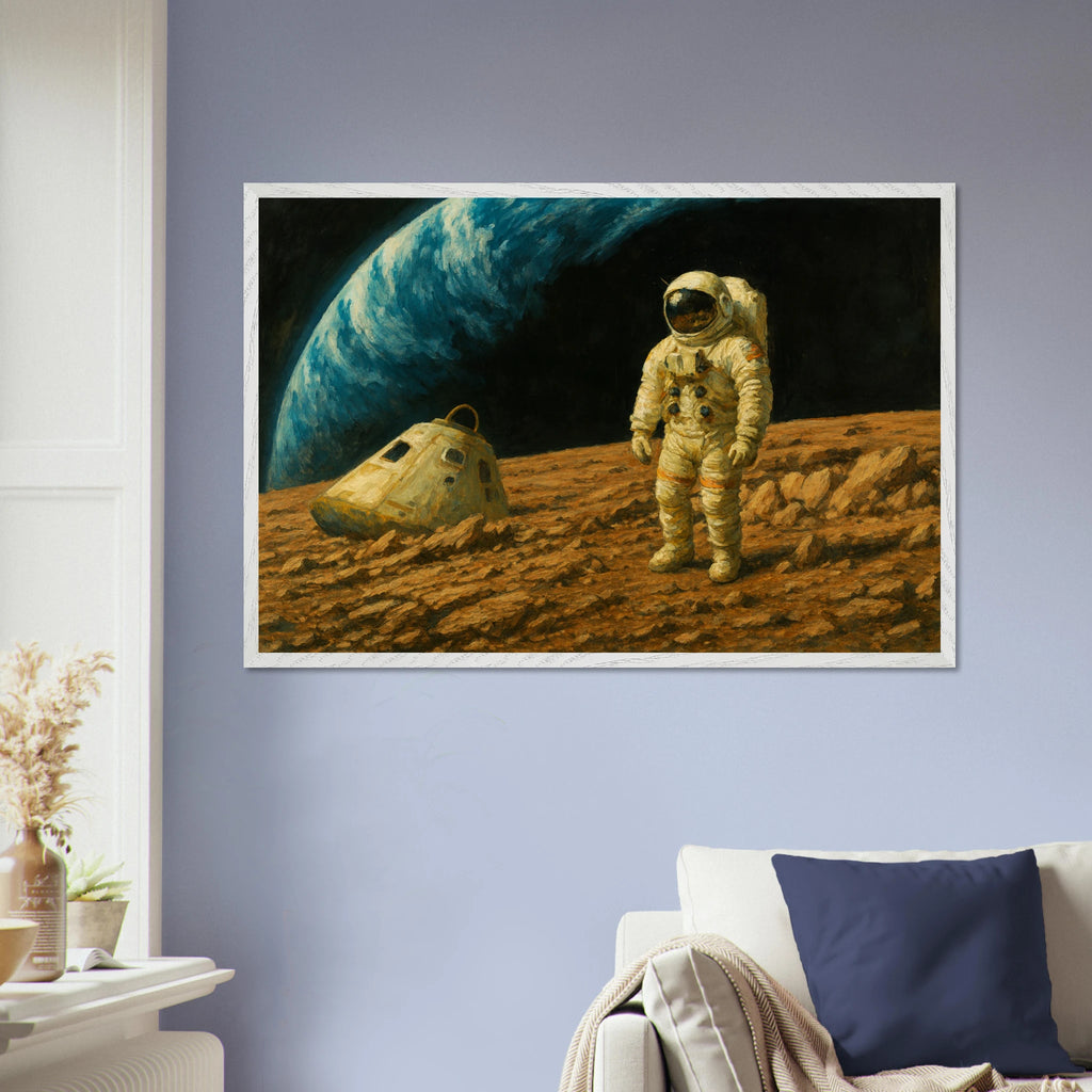 Wooden Framed Poster Gift – Space Adventure Memory - White frame - Wooden Framed Posters