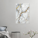 Gilded Marble - Luxury Texture Framed Poster - 60x90 cm 24x36″ White frame - Wooden Framed Posters