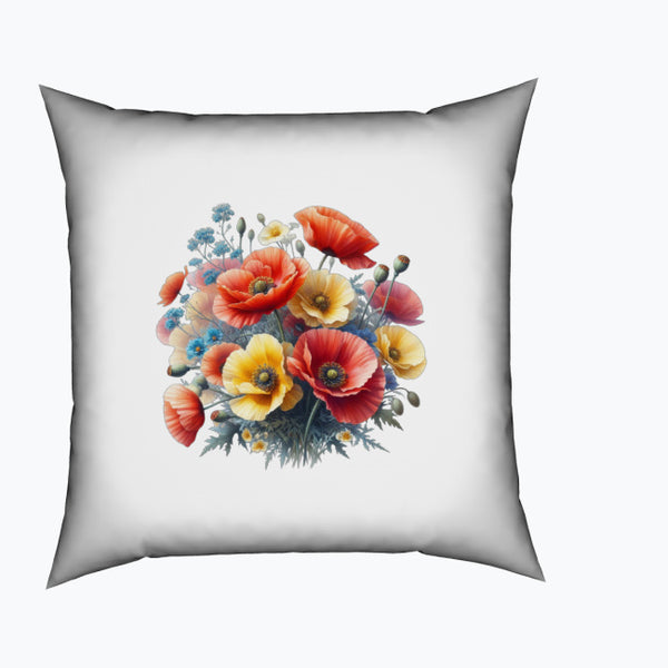 Wildflower Serenity - Luxe Floral Velvet Cushion - - Cushions