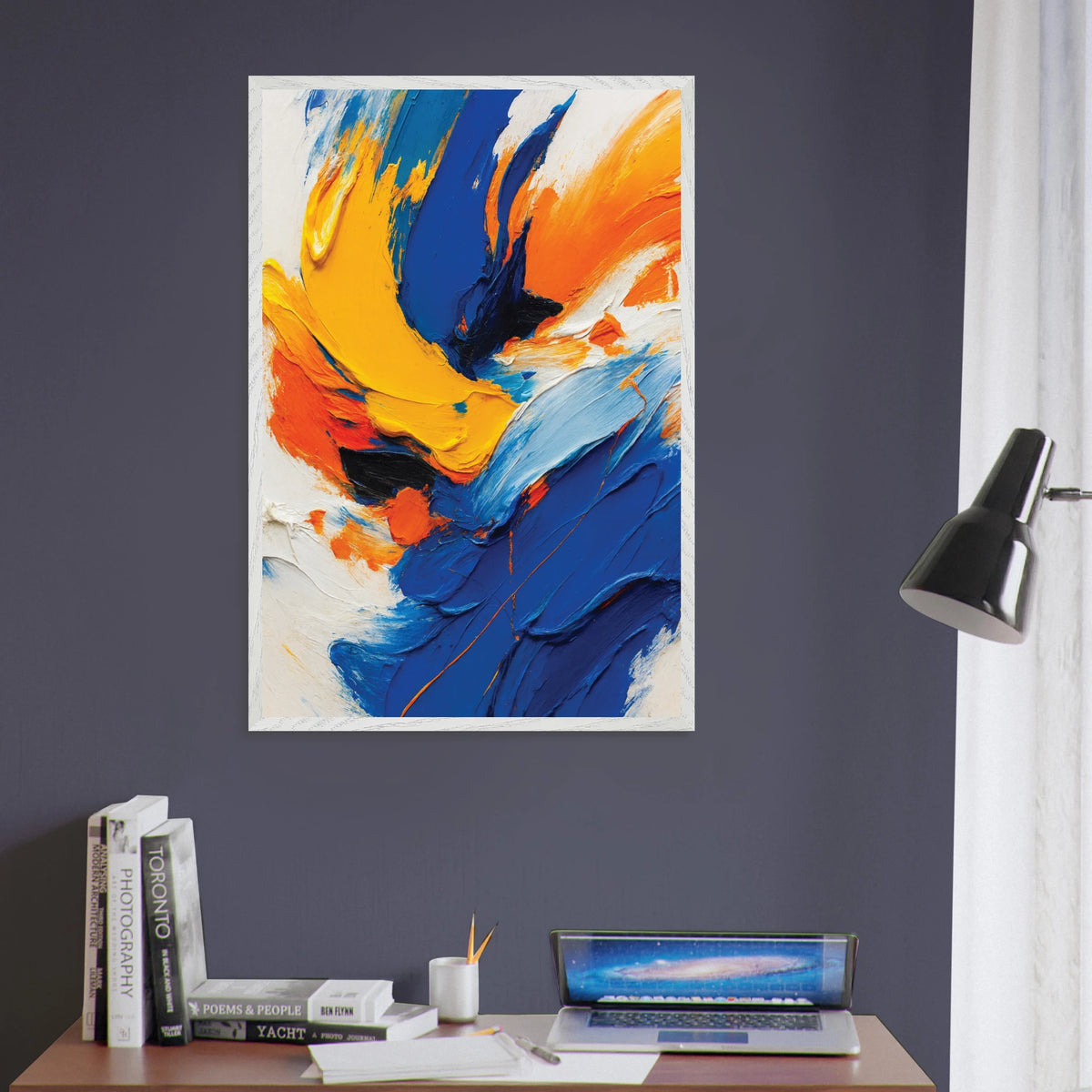 Color Rush – Abstract Wooden Framed Poster Gift - - Wooden Framed Posters