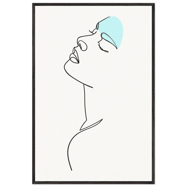 Modern Muse - Abstract Line Art Elegance - - Wooden Framed Posters