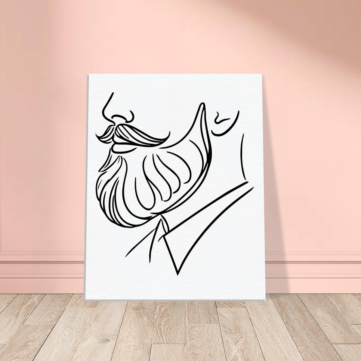 Gentleman's Profile - The Art of a Bearded Muse - - Canvas Prints