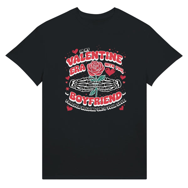 Rose & Romance - Valentine Tee for Boyfriend - Black - T-Shirt