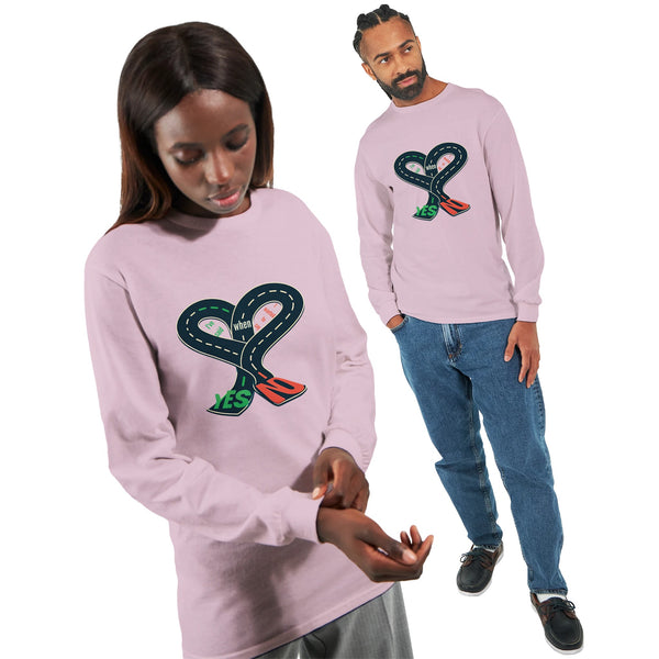 Infinite Decisions - The Neon Dilemma Tee - Light Pink - Long Sleeves T-shirts