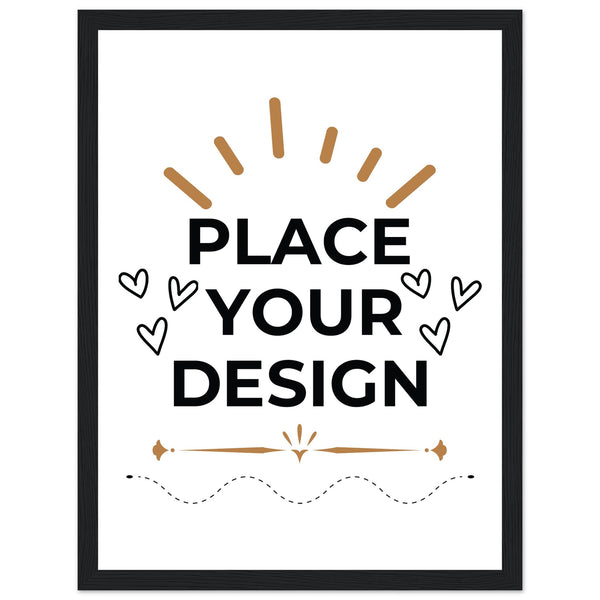 Vivid Decor - Semi-Glossy Customizable Posters with Sturdy Wooden Frames - 30x40 cm 12x16″ Black frame - Wooden Framed Posters