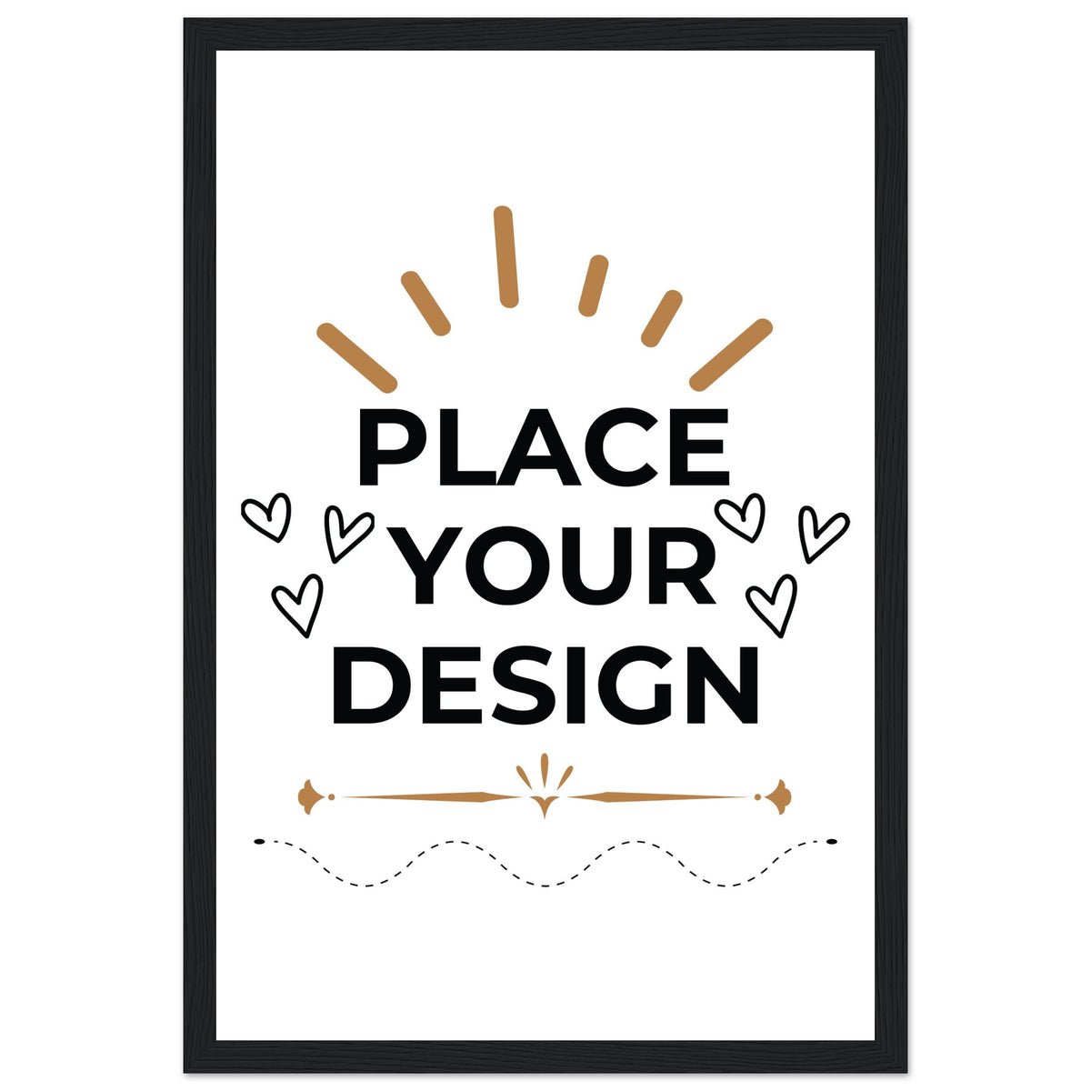 Vivid Decor - Semi-Glossy Customizable Posters with Sturdy Wooden Frames - 30x45 cm 12x18″ Black frame - Wooden Framed Posters