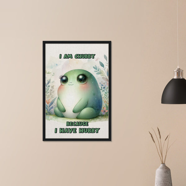 Chubby Love - Cute Frog with a Sweet Message - - Canvas