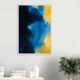 Abstract Flow Wooden Framed Poster – Gift of Color Emotion - White frame - Wooden Framed Posters