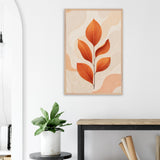 Serenity in Leaves – Wooden Framed Poster for Her - Wood frame - Wooden Framed Posters