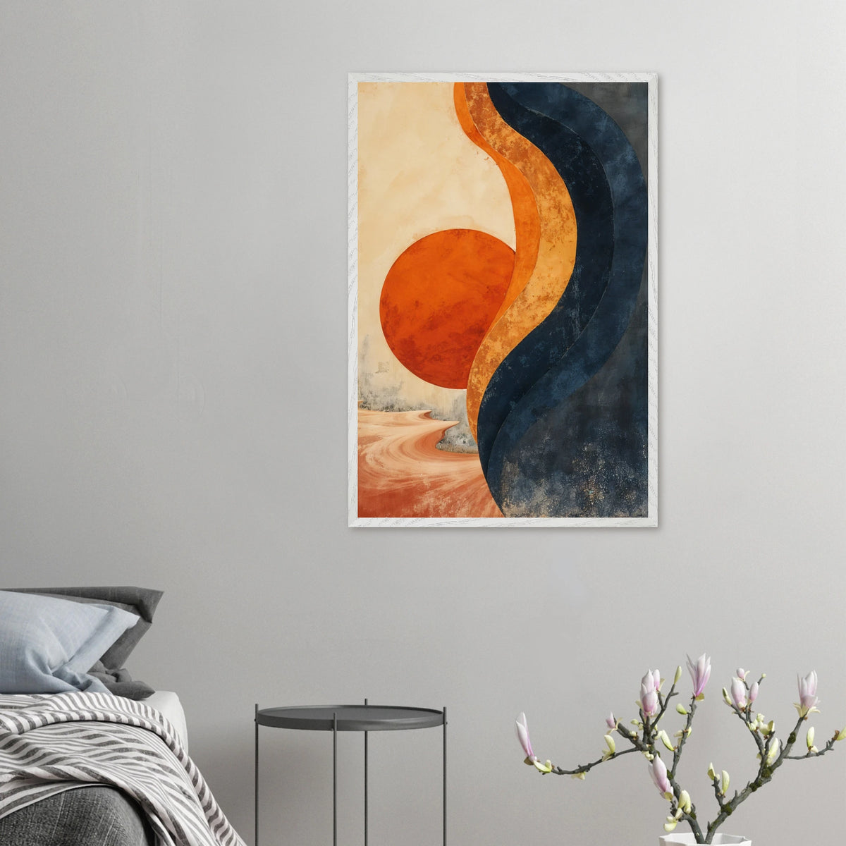 Gift Abstract Peace – Wooden Framed Boho Poster - White frame - Wooden Framed Posters