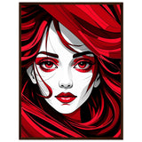 Red Passion - Art That Speaks - 60x80 cm 24x32″ Dark wood frame - Framed Poster