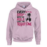 Every Step Together – The Perfect Hoodie for Him - Light Pink - Hoodies