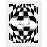 Modern Maze - Aim of Art Illusion - 15x20 cm 6x8″ White frame - Wooden Framed Posters