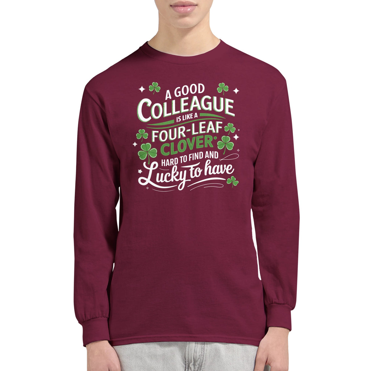 Lucky to Have You Colleague Long-sleeve Tee - - Long Sleeves T-shirts