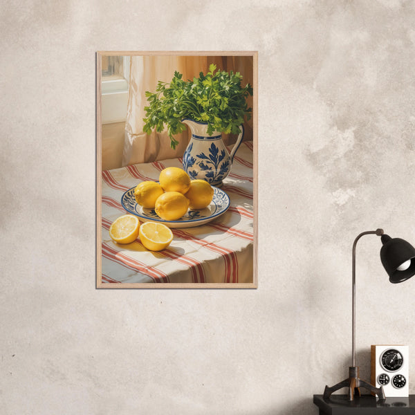 Lemon Light – Premium Framed Poster Gift - Wood frame - Wooden Framed Posters