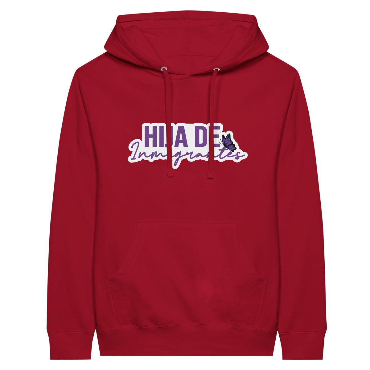 Hija de Inmigrantes | Fille d'Immigrants Premium Unisex Pullover Hoodie - Red - Hoodies