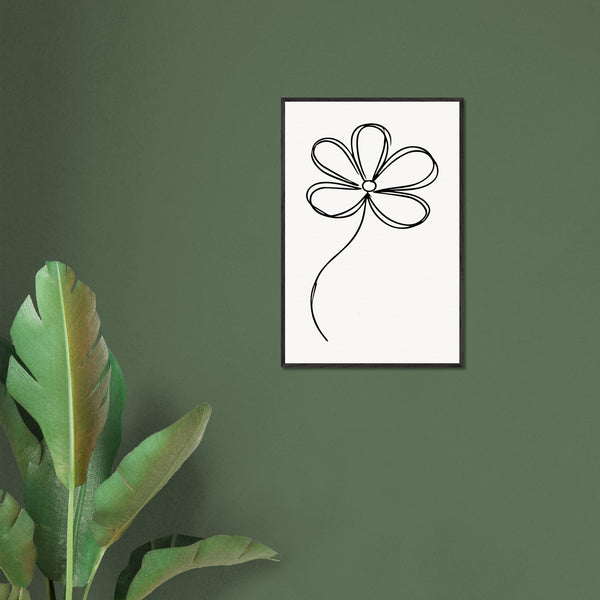 Simplicity in Bloom - Vintage-Inspired Floral Art - - Wooden Framed Posters