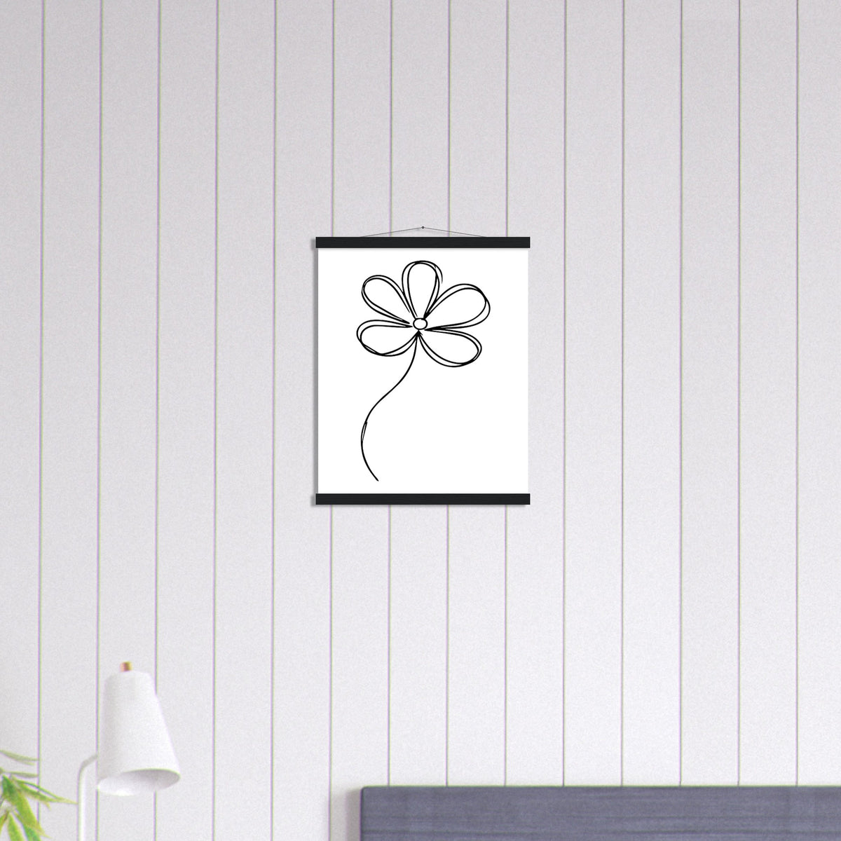 Sophisticated Minimalism - Magnetic Flower Poster - - Posters With Hanger