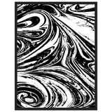 Black & White Swirl - Premium Matte Framed Poster - 45x60 cm 18x24″ Black frame - Metal Framed Posters