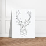 Graceful Stag - Minimalist Canvas Art - - Canvas Prints