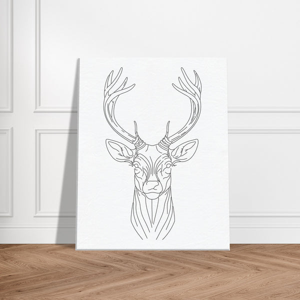 Graceful Stag - Minimalist Canvas Art - - Canvas Prints