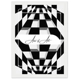 Modern Maze - Aim of Art Illusion - A4 21x29.7 cm 8x12″ White frame - Wooden Framed Posters