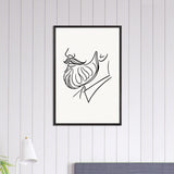 Beard and Bow - A Minimalist Tribute to Style - - Wooden Framed Posters