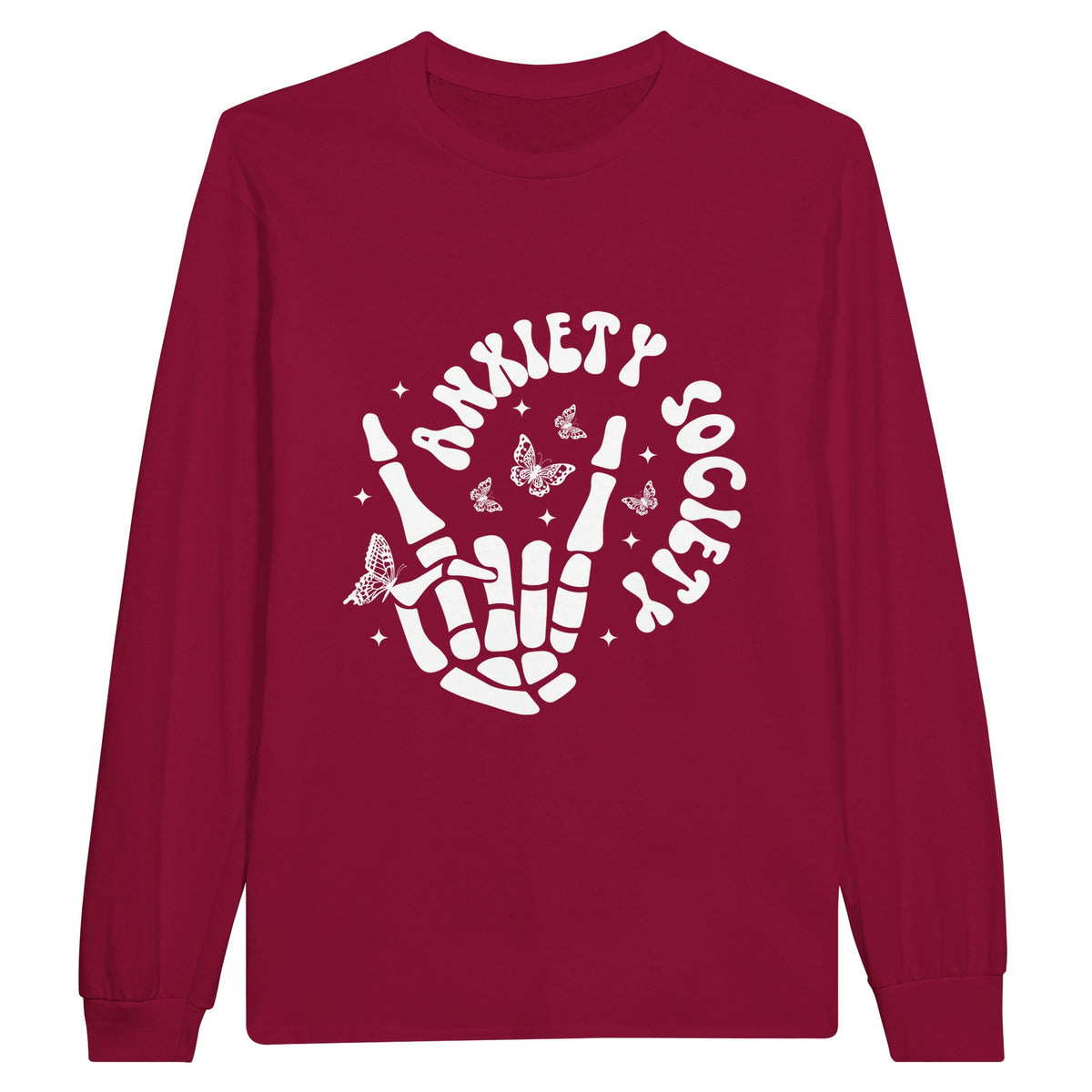 Anxiety Society - Confronting Inner Demons - Cardinal Red - Sweatshirts