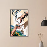 Smoke & Shadows – Framed Poster Gift - Black frame - Wooden Framed Posters