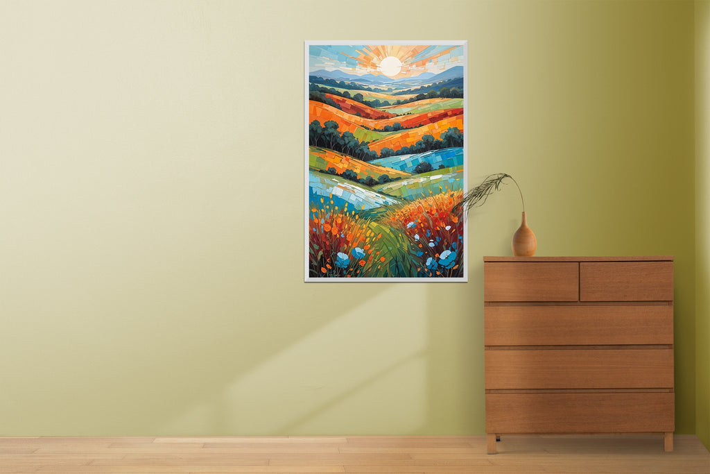 Radiant Fields Awakening - - Framed Posters