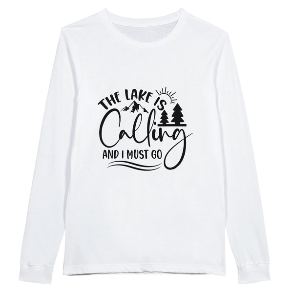 Serenity Beckons - Long Sleeve Cotton Classic - White - Sweatshirt