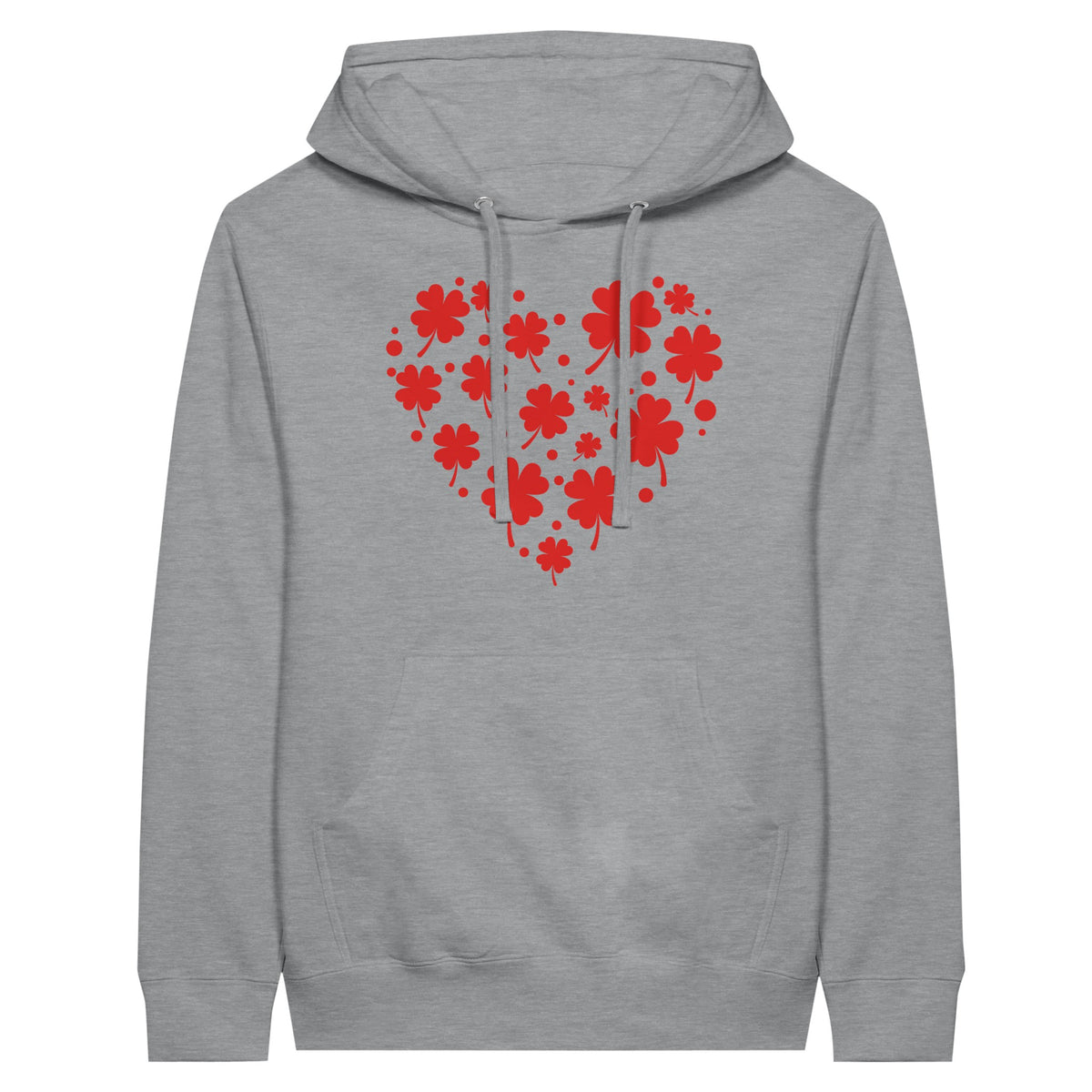 Blooming Memories - Red Heart Flower Unisex Hoodie - Sports Grey - Hoodies