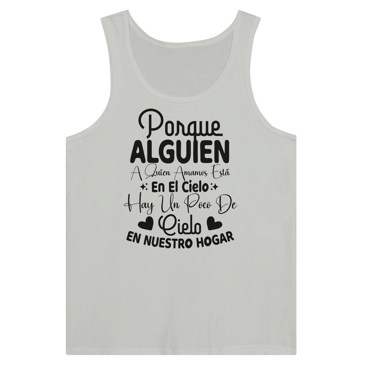 In Loving Memory - 'Poraue Alguien' Statement Piece - Silver - Print Material