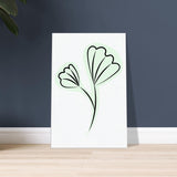 Graceful Greens - Delicate Floral Canvas - 60x90 cm 24x36″ - Canvas Prints