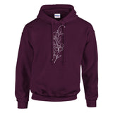 Blossom Boldness - Wear Your Love for Flowers - Maroon - Hoodies