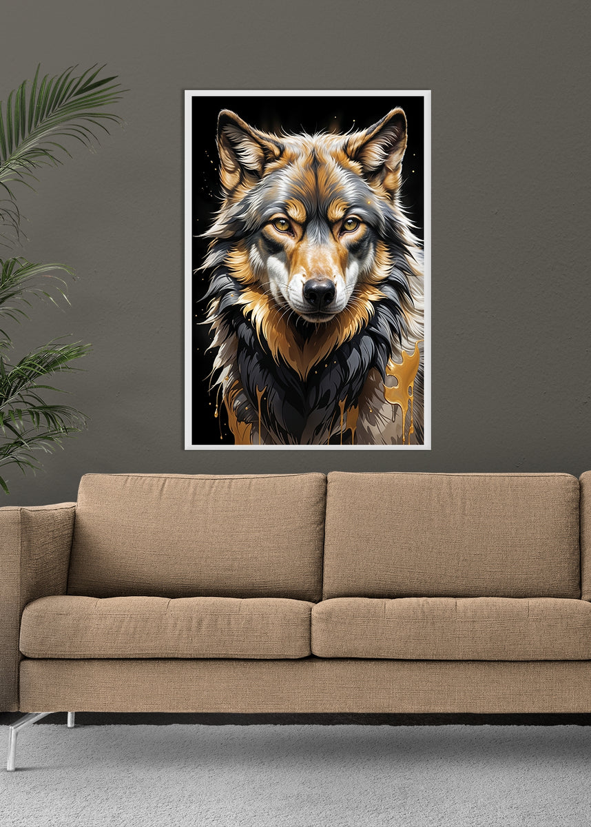 Golden Gaze of the Wild - - Framed Posters